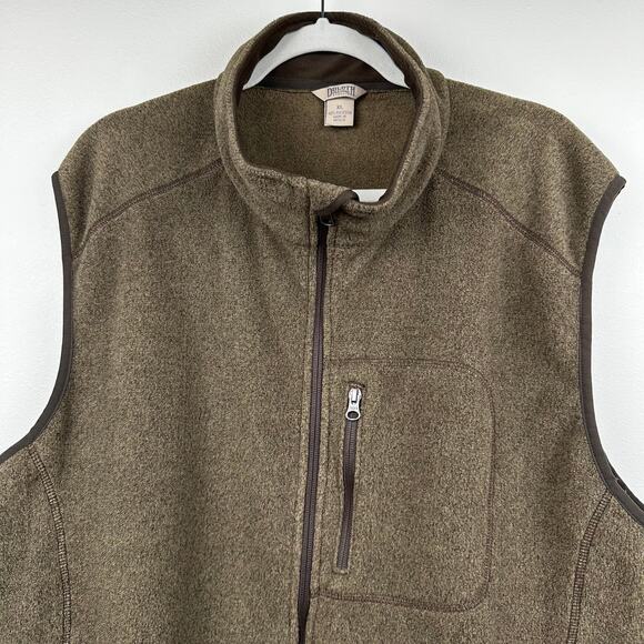 Duluth Trading Company Men's Fleece Vest Two Harbors Polartec Brown XL Outdoor - Picture 2 of 8